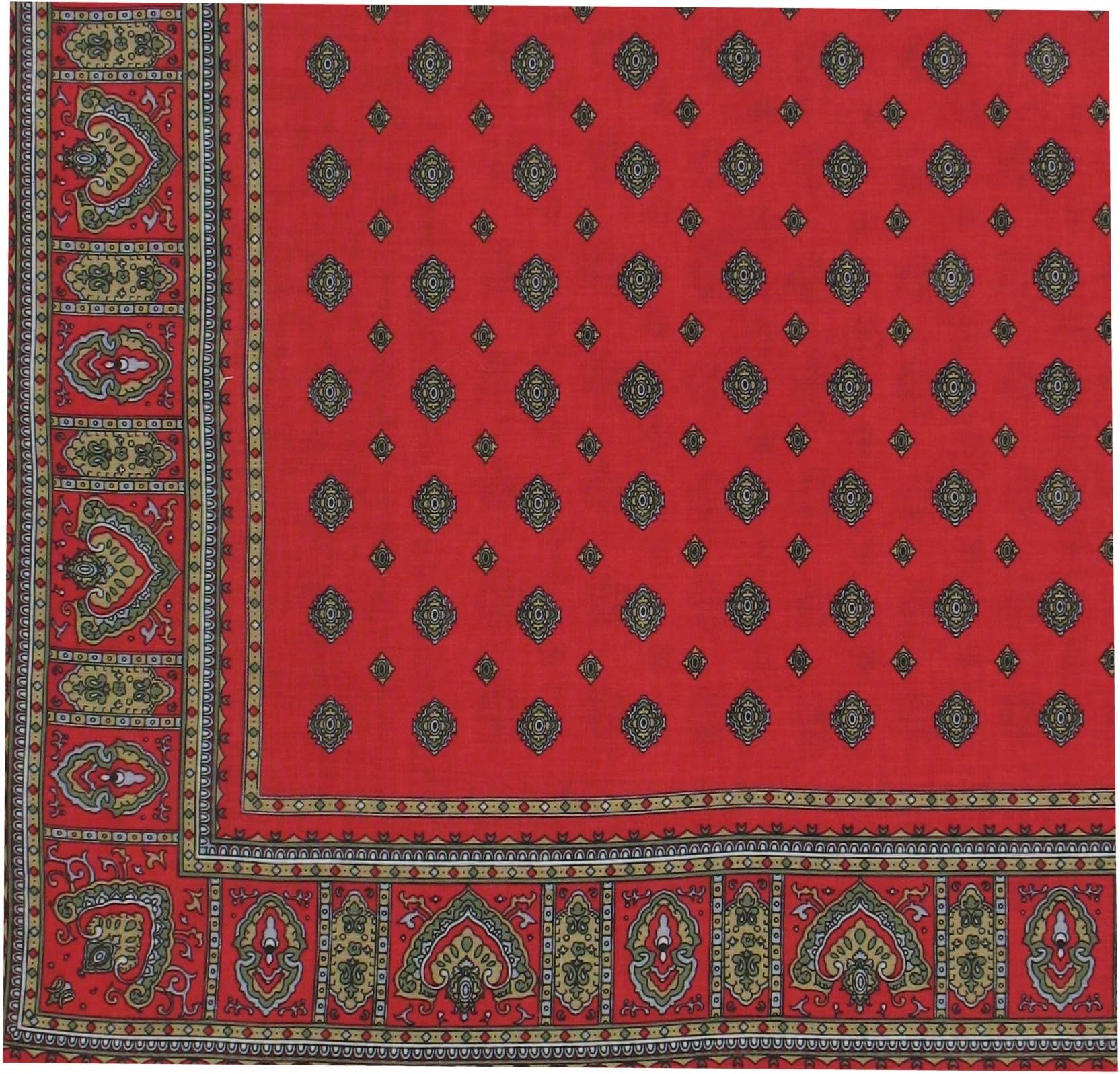 Red Neat Paisley Design Bandana or Large Handkerchief