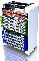 Vista 1 de Game Storage Tower – Universal Video Game Storage – Stores 12 Game or Blu-Ray Disks – Game Holder Rack for PS4, PS5, Xbox One, Xbox Series X/S