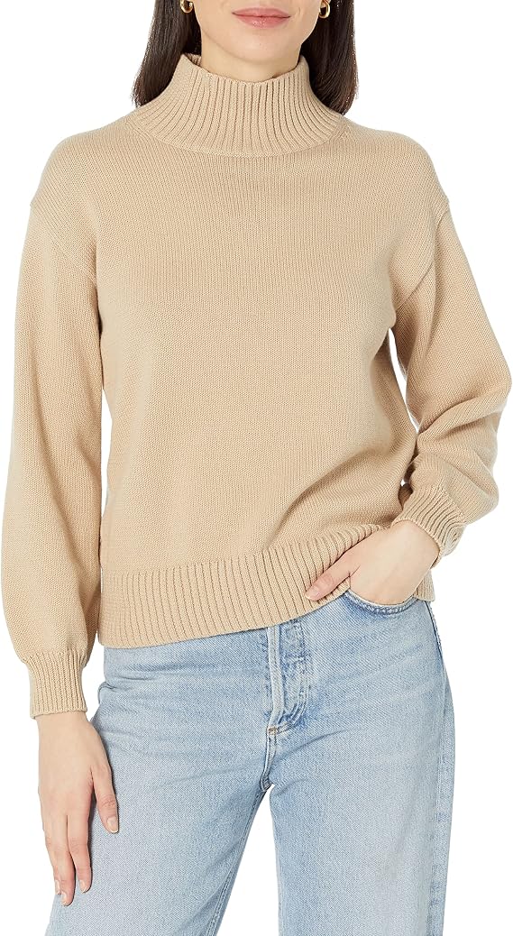 Amazon Essentials Jerséis de Algodón con Cuello en Forma de Embudo…