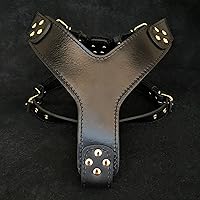Vista 3 de Bestia Arnés para perro de cuero ''Style''. Negro. 100% cuero. hecho a mano