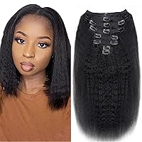 Vista 76 de Extensiones de cabello con clip de 12 pulgadas, rizado birmano, negro natural, extensiones de cabello con clip rizado birmano, cabello humano real