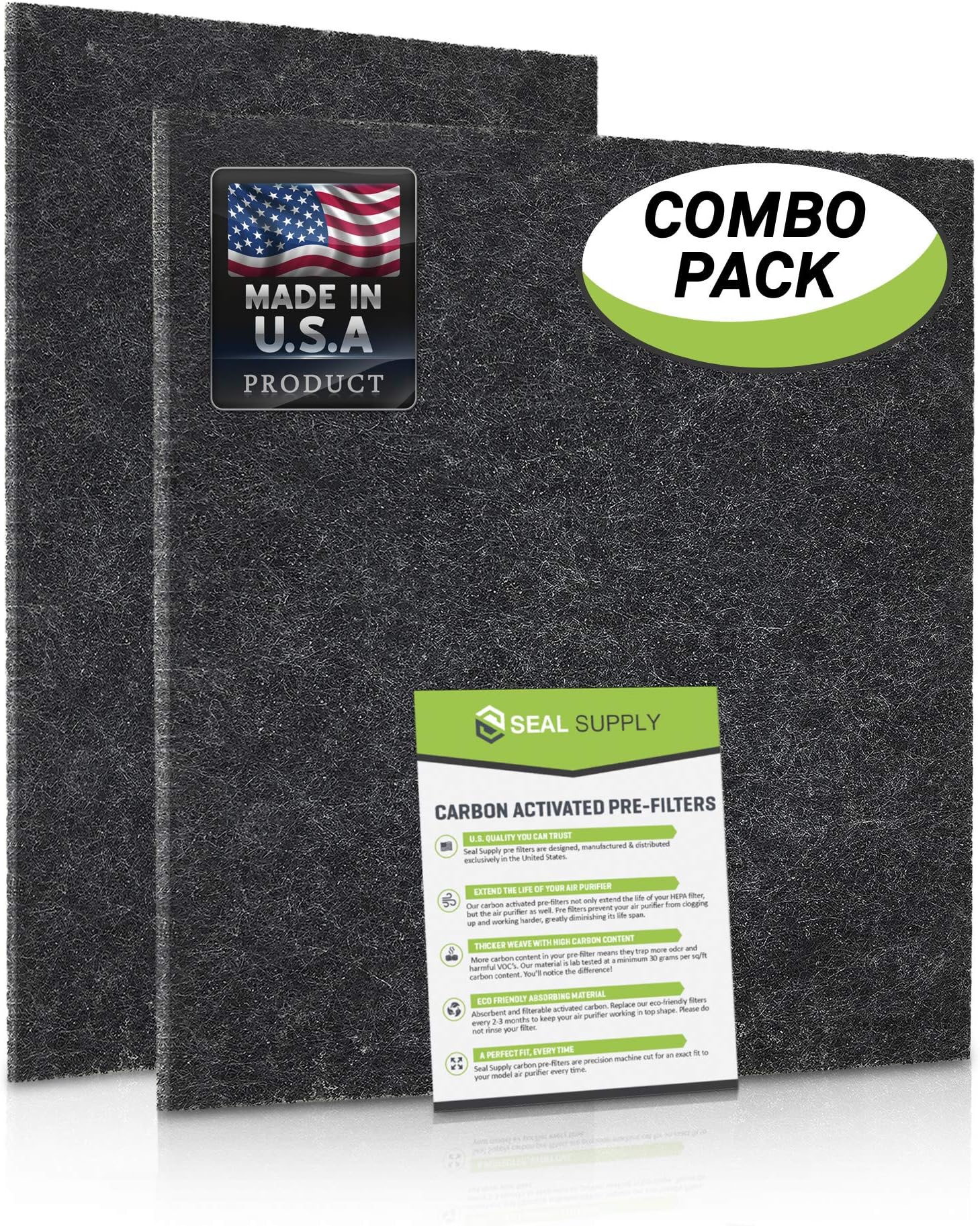 Idylis C & Idylis D Combo Pack Activated Carbon Pre Filters Compatible with Idylis Purifier Models IAF-H-100C & IAF-H-100D for Model IAP-10-280 (1 of Each)