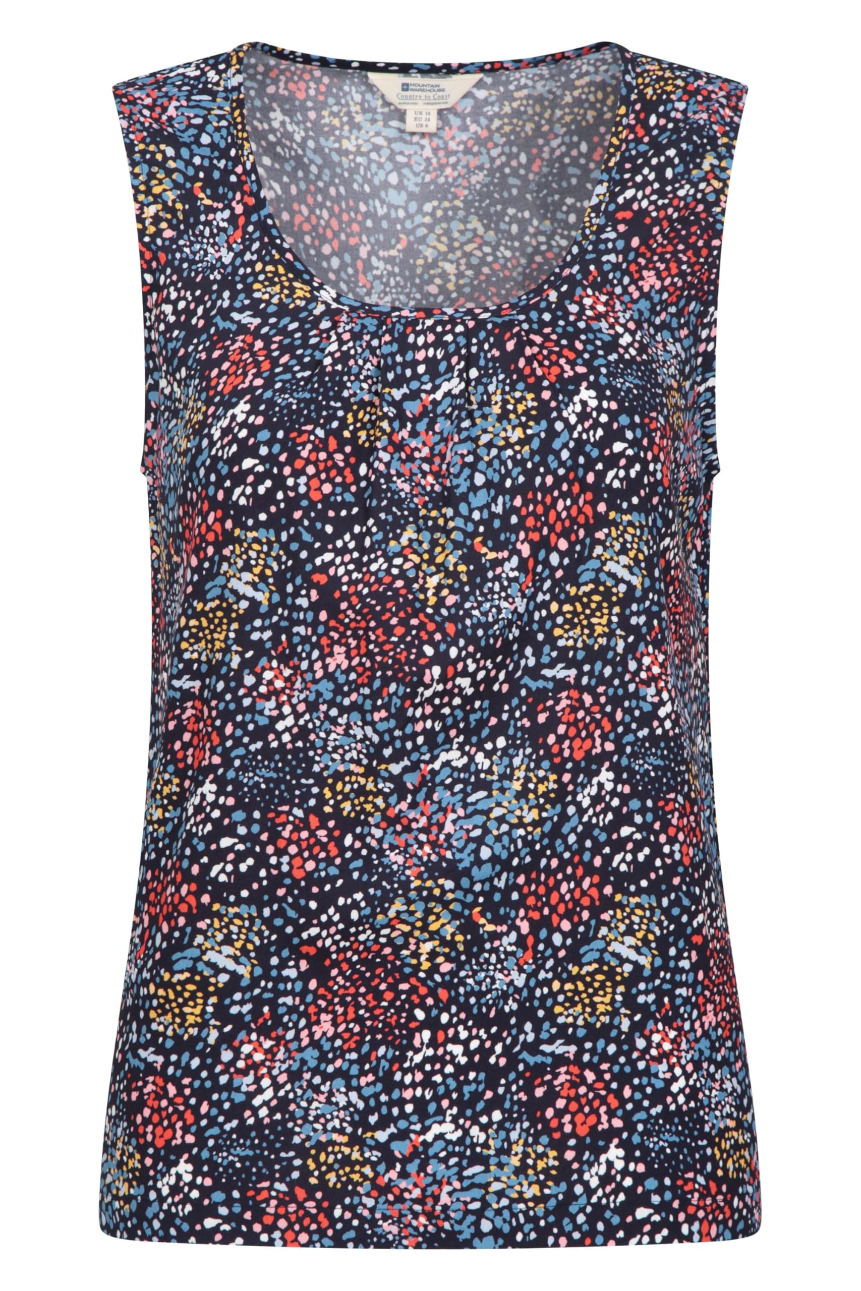 Mountain Warehouse Women's Mixed Orchid Printed Vest - Lightweight Tank Top, Breathable Cami, Easy Care Tee Shirt - For Spring Summer, Holidays, Travelling, Picnics Size 8