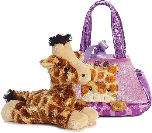 Miniatura 3 de Aurora®, Fancy Pals™ Peek-A-Boo - Muñeco de peluche de jirafa, compañeros para llevar contigo a todo lado, accesorios elegantes, multicolor, 7