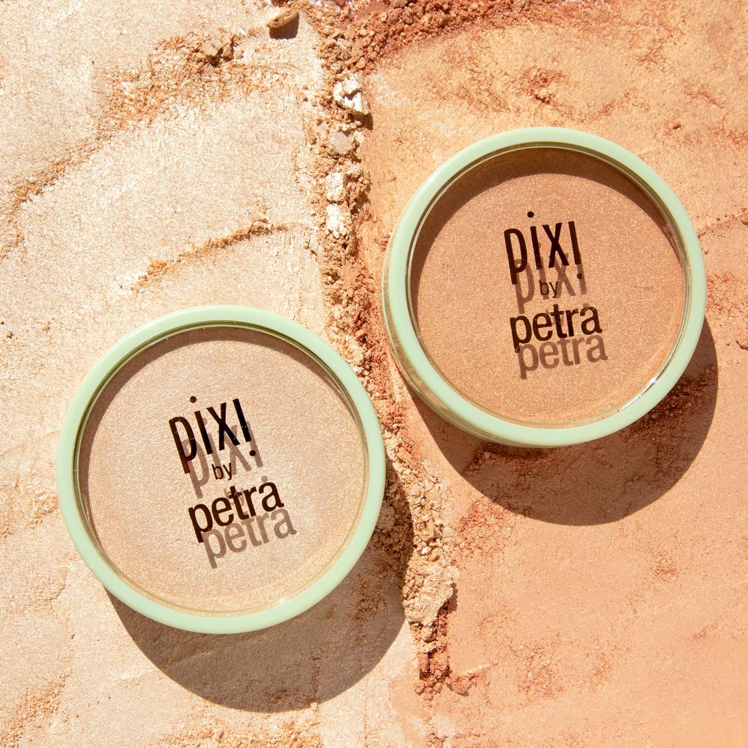Pixi Glow-y Powder | Radiant Blush & Highlighter Duo | Silky, Light-Reflecting Radiance Powder | Adds Sheer Color & Glow | Peach-y Glow | 0.36 oz/10.21 g - Image 4