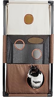 Pet Life Â® Kitty-Square Obstacle Soft Folding Sturdy Play-Active Travel Collapsible Travel Pet Cat House Furniture