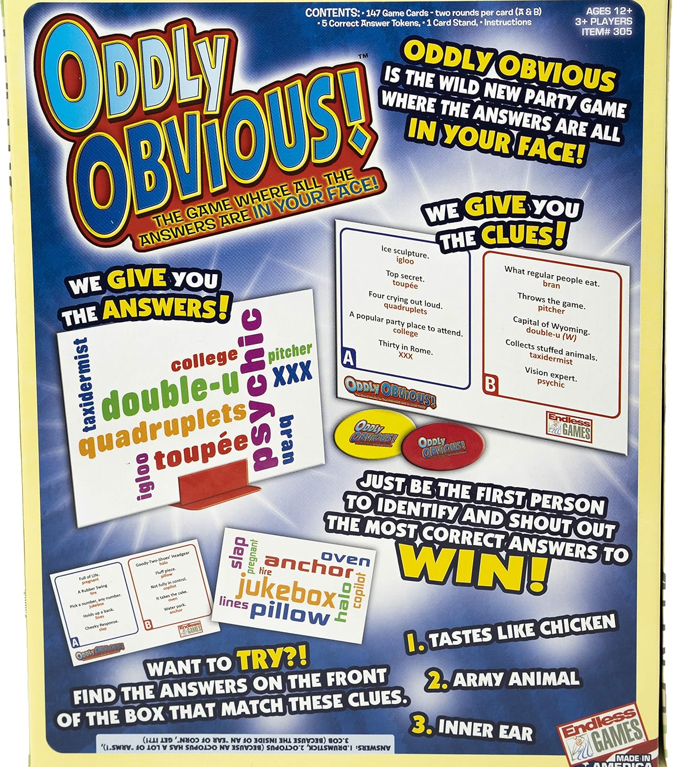 Endless Games Oddly Obvious! Card Game - Party Game Where The Answers are in Your Face