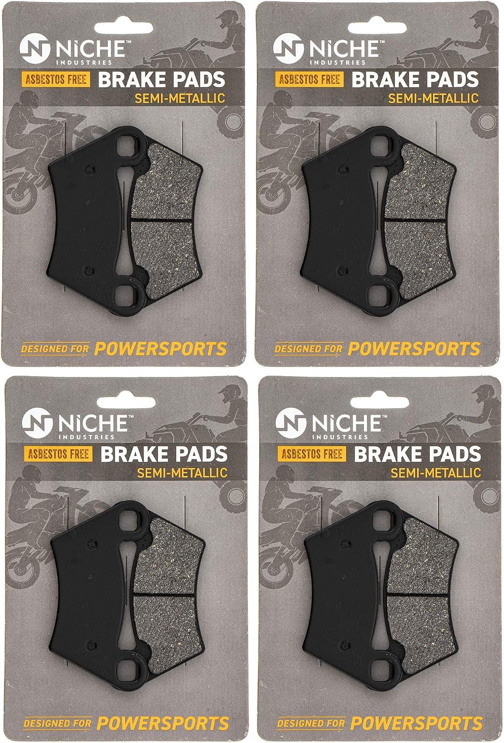 NICHE Brake Pad Set for Polaris 2202097 2202413 Semi-Metallic 2 Pack