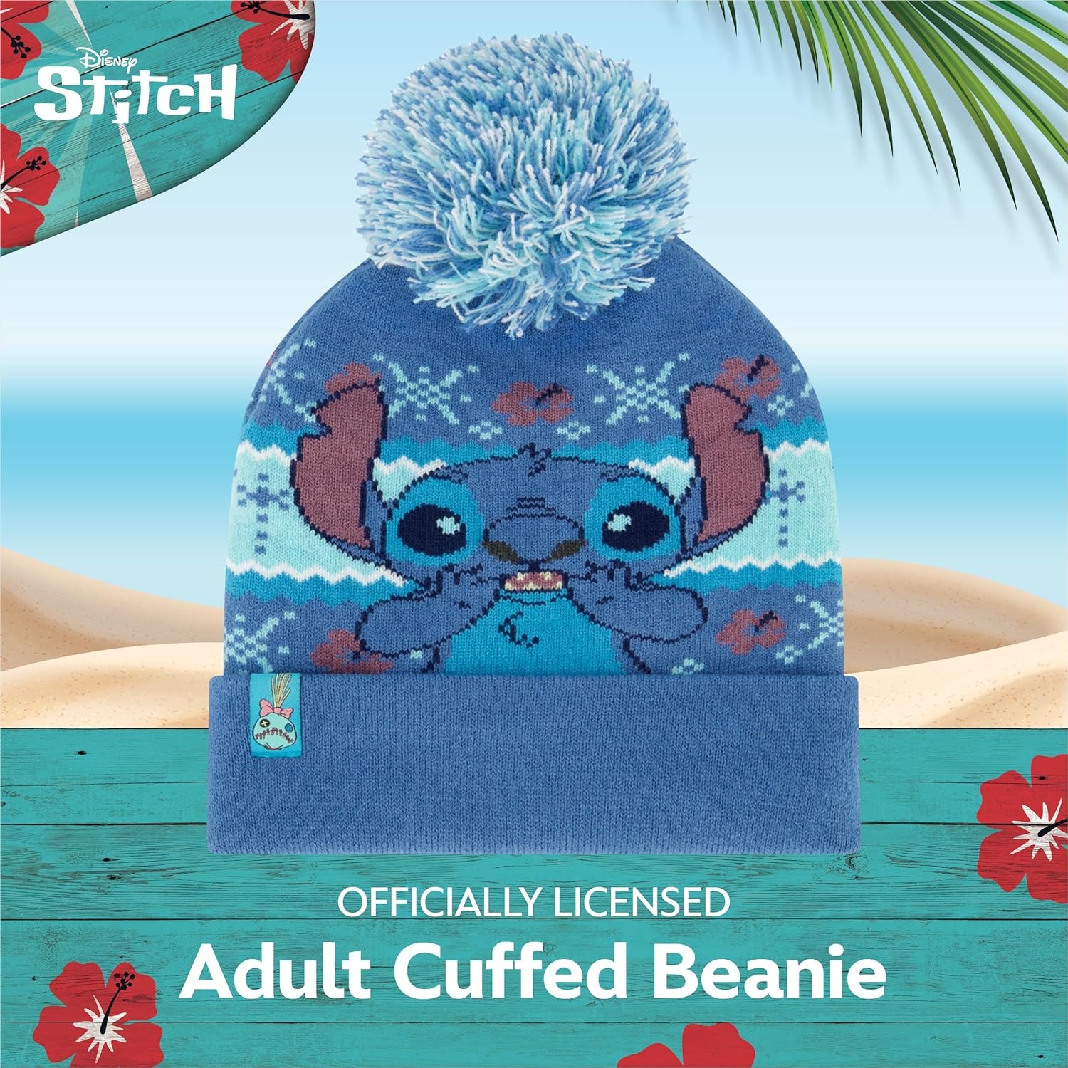 Concept One Unisex-Adult Disney Lilo and Stitch Winter Beanie Hat Knitted Stocking Cap - Image 2