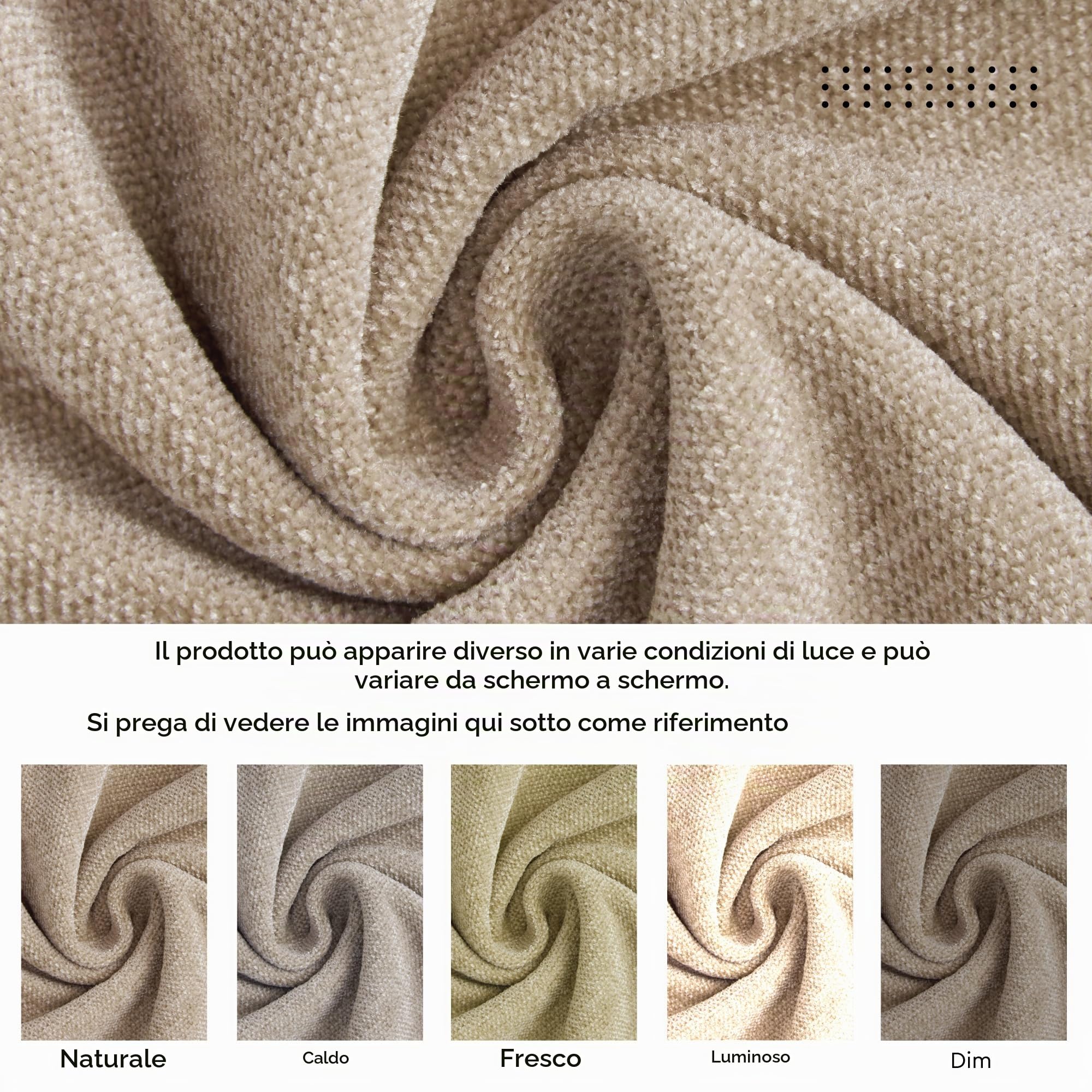 Encasa XO Runner da Tavola Moderno in Chenille 13"x72" Sabbia | Tessuto in Chenille Fine | Lavabile in Lavatrice | Morbido & Durevole | Decorazione Tavolo