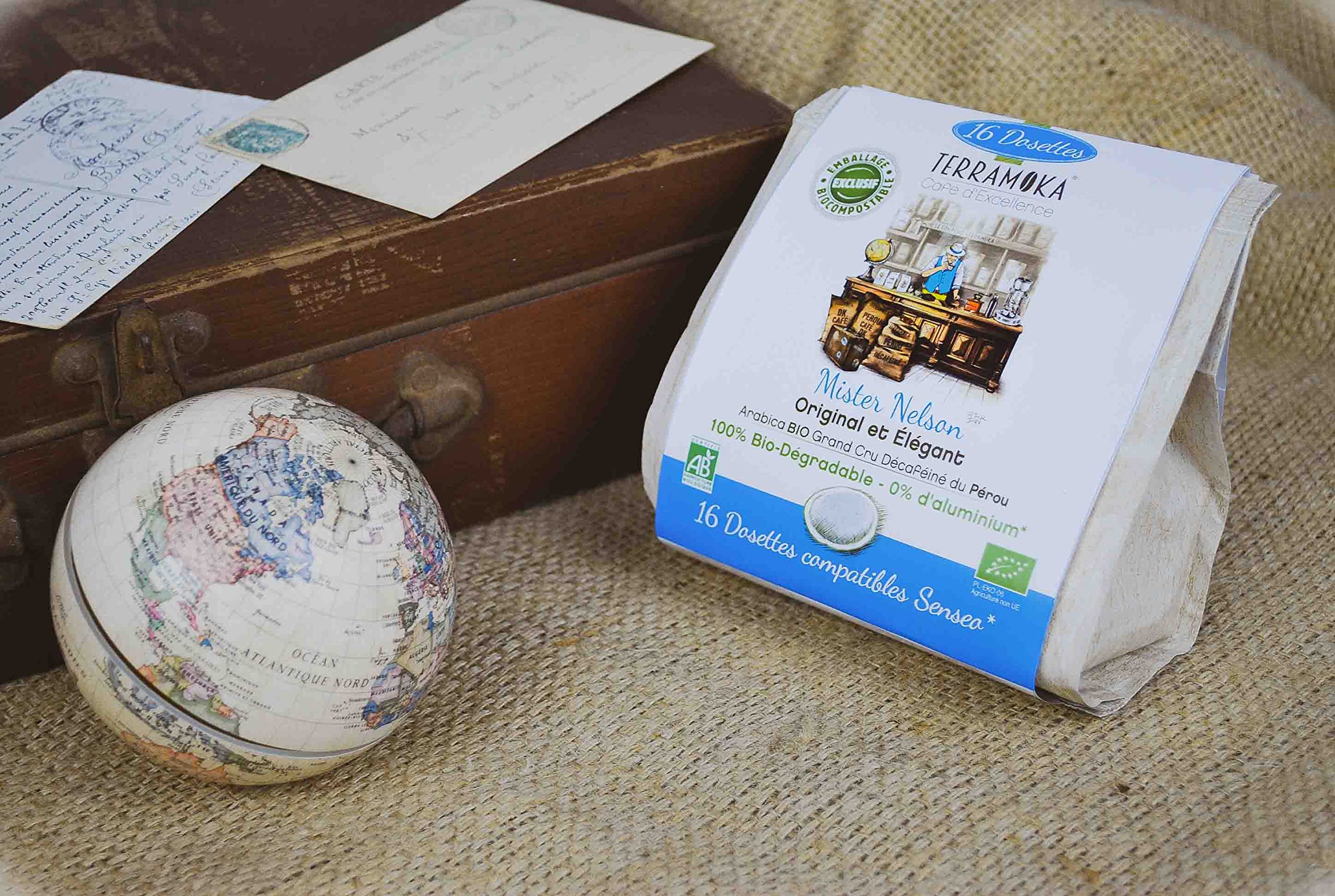 TERRAMOKA 96 Pads (6 * 16) Bio d'excellence Mix 6 Sorten Grand Cru Kaffee - Kompatibel mit Senseo Pads - Probierpaket - 100% biologisch abbaubar - In Frankreich geröstet