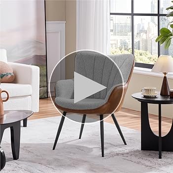 Amazon.com: Yaheetech Accent Chair, Modern Fuzzy Boucle