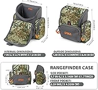 Vista 5 de SPIKA Binocular Arnés Pecho Pack, Bino Case con Telémetro Impermeable Bolsa para Caza