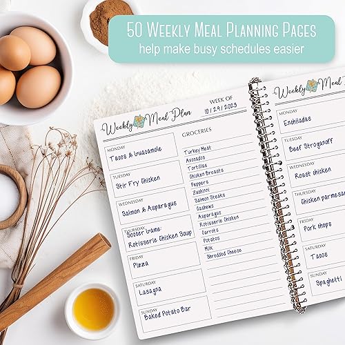 Miniatura 4 de Carpeta de recetas impermeable de 8.5 x 11 pulgadas con capacidad para 300 recetas, libro de recetas en blanco para escribir en tus propias recetas,