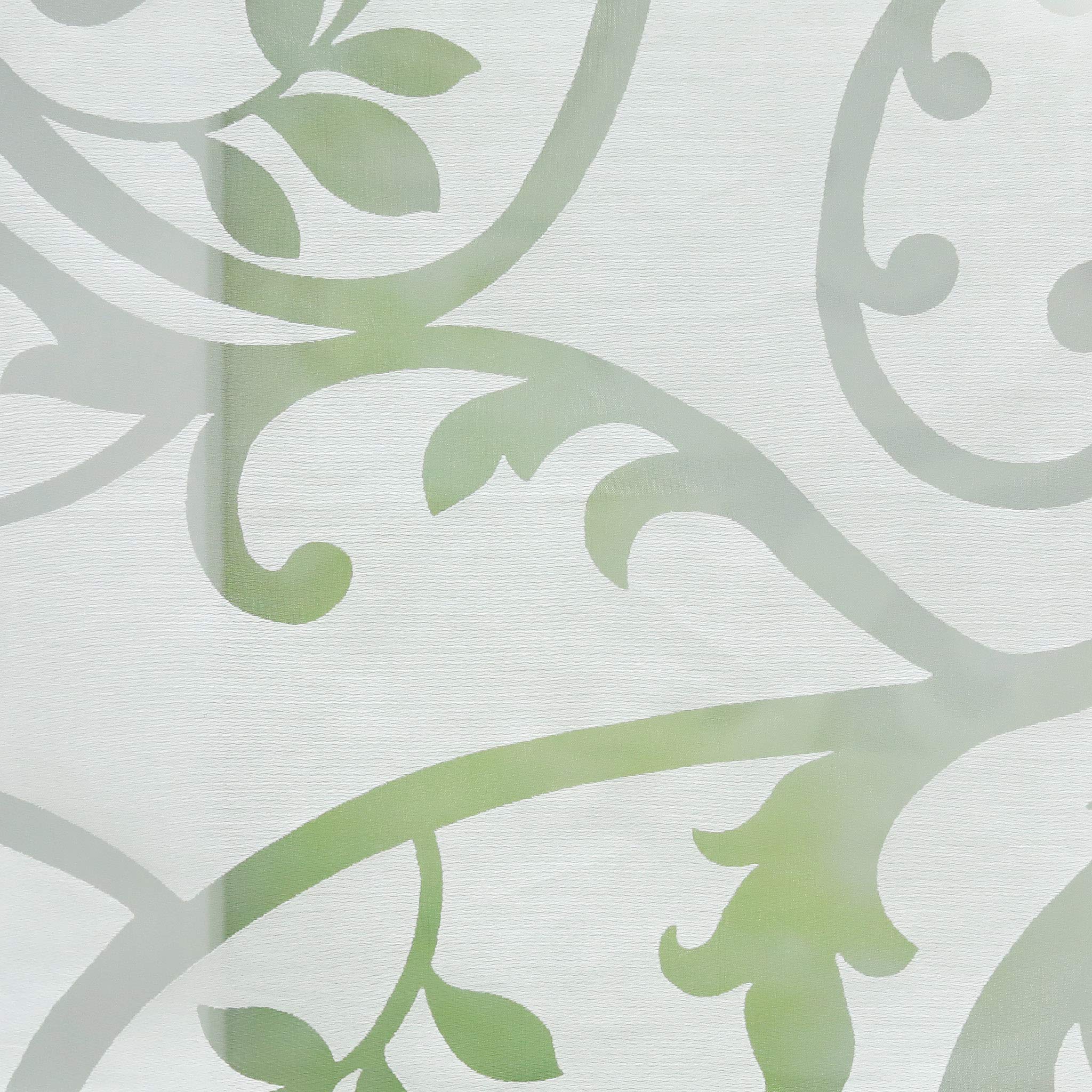 Store Romain Transparent Joyswahl - Rideau Voilage Motifs Branches Avec Crochets Sans Percage, Blanc 80x140cm