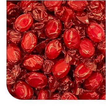 Cinnamon Candy - 2 Pound Bulk Bag - Cinnamon Discs Hard Candy Individually Wrapped - Red Candies for Office Bowl - Spicy Sweet Flavor of Nostalgic Treat