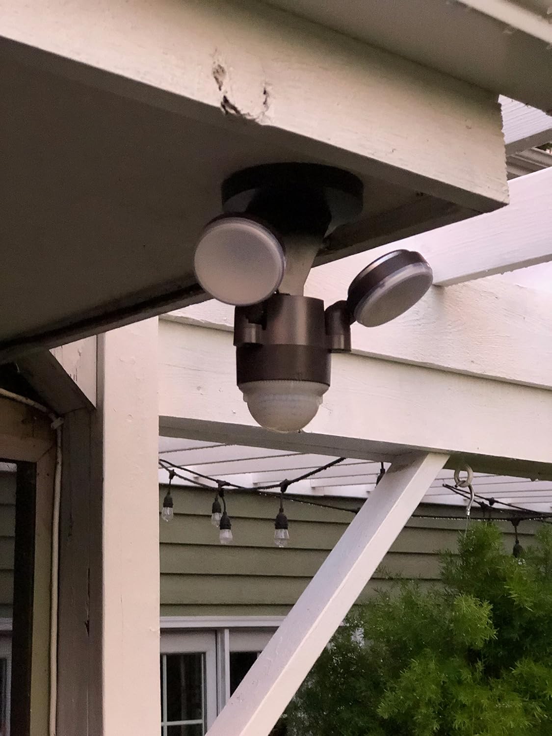 IQ America LP-1803-BZ Twin Wall Mounted Motion Sensing LED Flood Light, Bronze