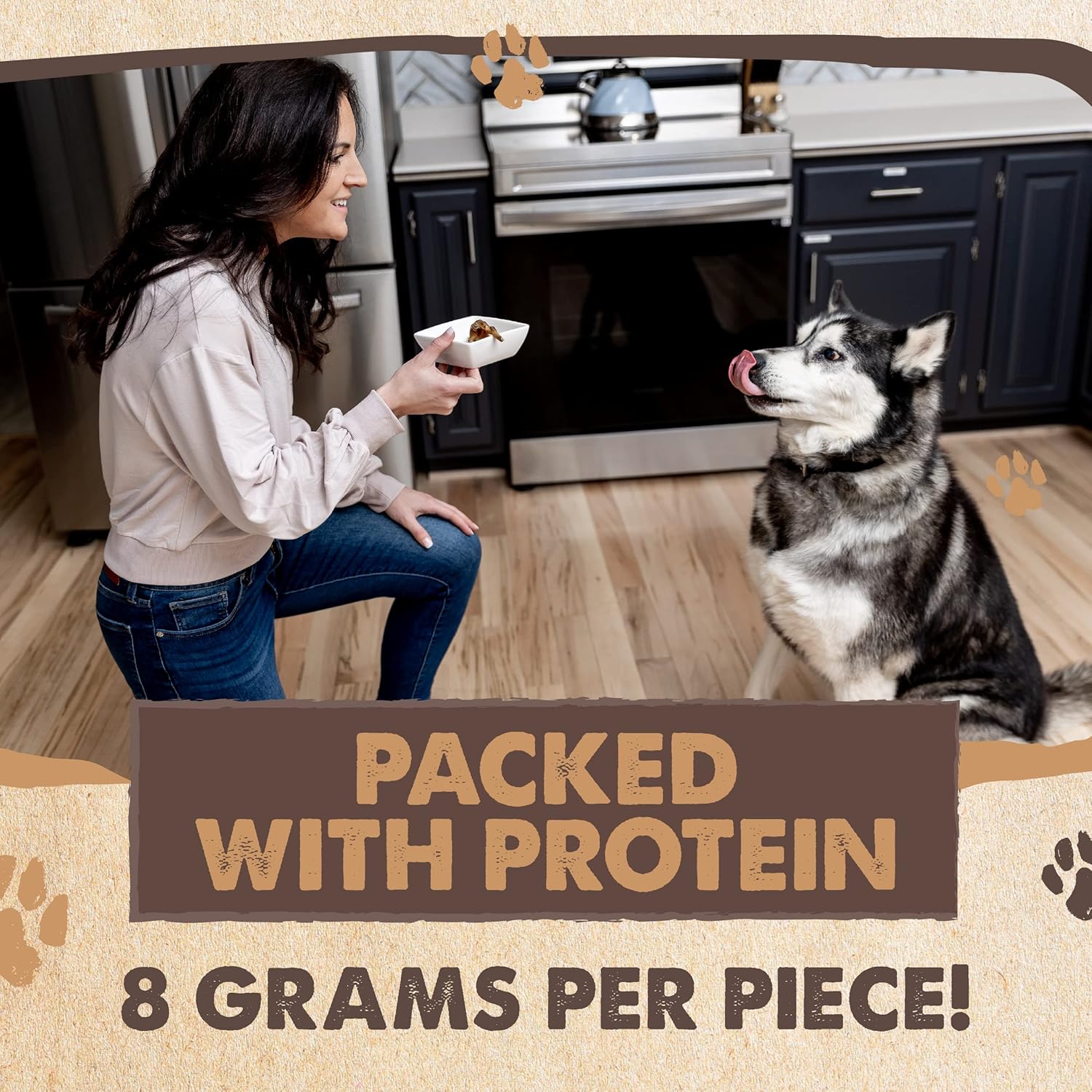 Mighty Paw Naturals Beef Gullet Jerky for Dogs | 100% Natural Beef Gullet Sticks for Small, Medium and Large Breeds. Natural Treat for Large Pets, and Puppies. Dried Dog Treats 14 oz (Pack of 2)