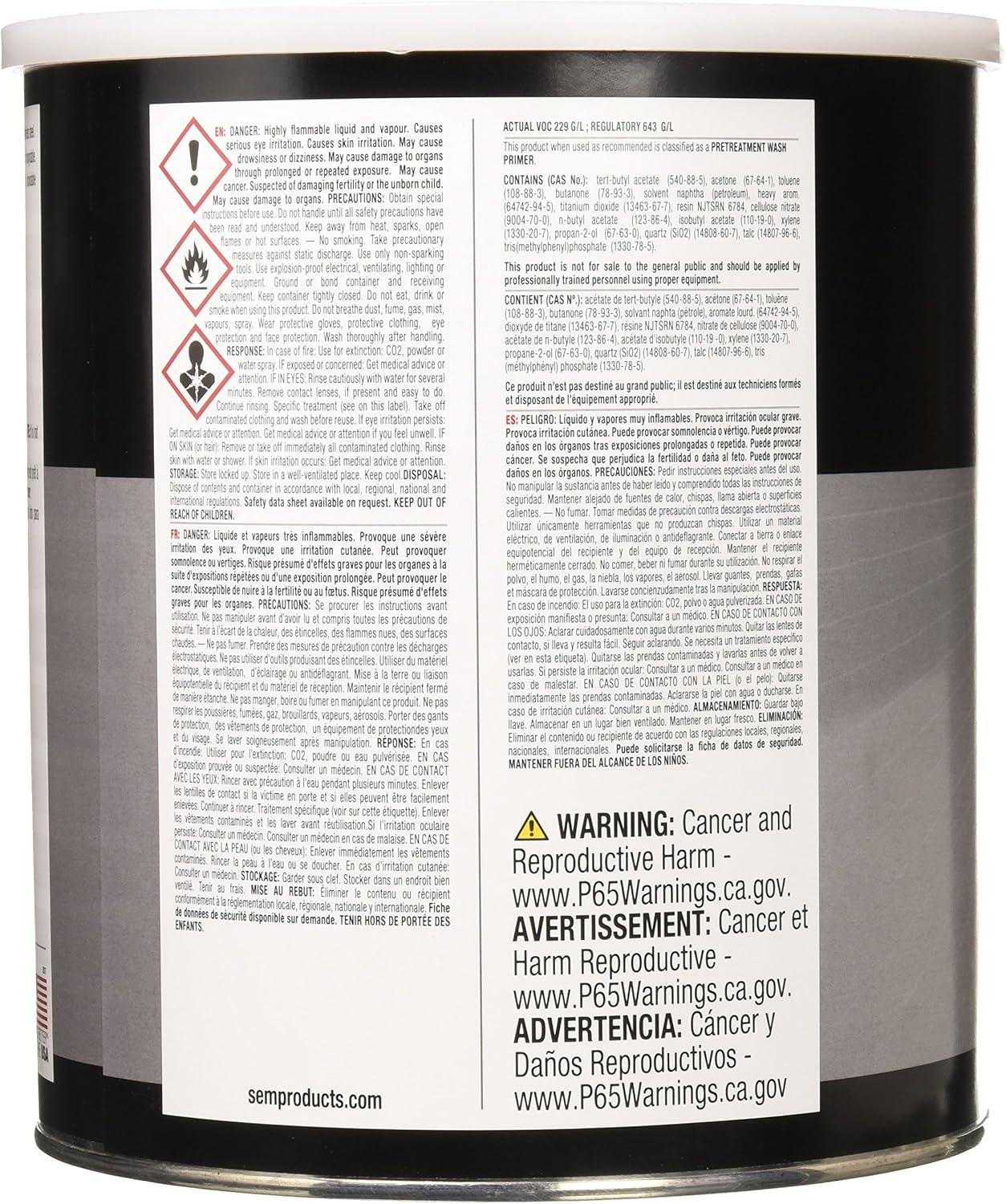 SEM 39681 VOC Grey Self Etching Primer - 1 Gallon