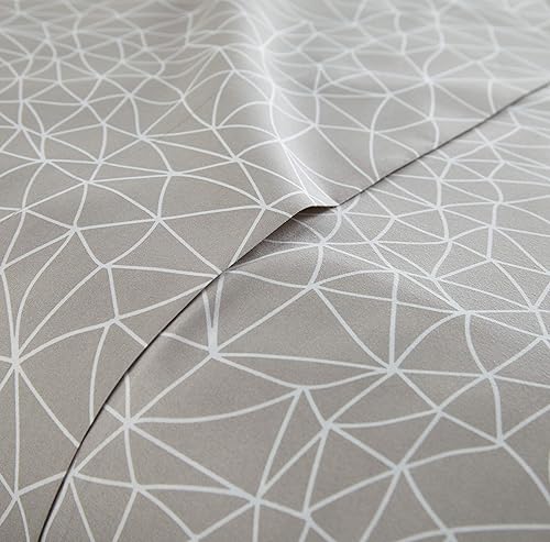 Miniatura 2 de Southshore Fine Living, Inc. Geometric Maze Collection, juego de sábanas de 4 piezas con bolsillo profundo de 14 pulgadas, fácil cuidado, juego de