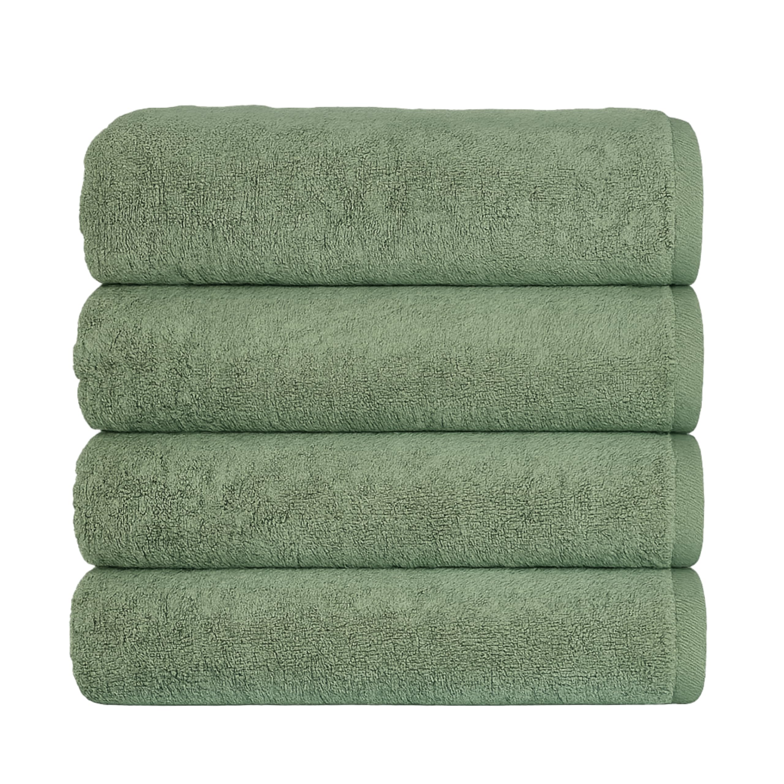 Soleil Fine Goods Luxurious 800 GSM 100% Cotton Bath Towel Set (4-Pack, 27x54) - Heavyweight & Ultra Absorbent, Plush Softness for Bathroom | Hotel &