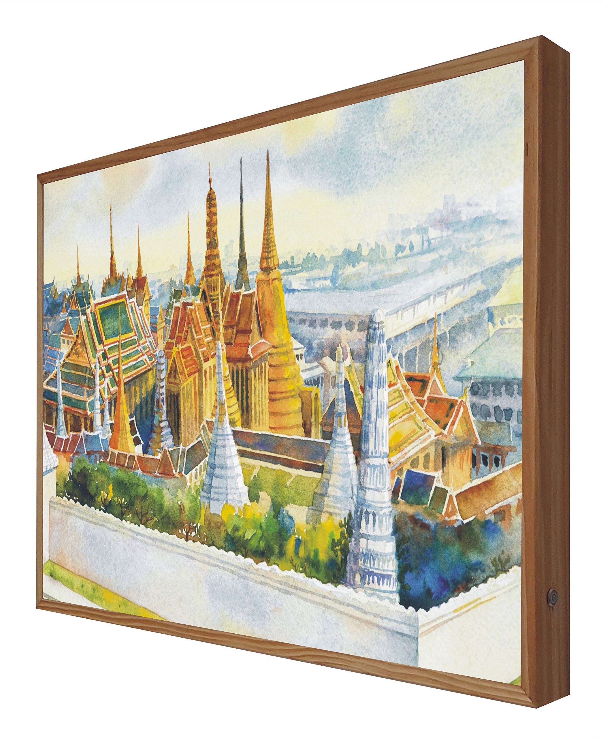Cartel de Madera Retroiluminados Vistas al Gran Palacio de Bangkok