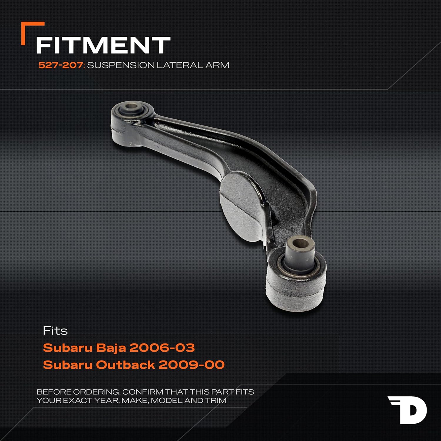 Dorman 527-207 Rear Driver Side Upper Lateral Arm Compatible with Select Subaru Models