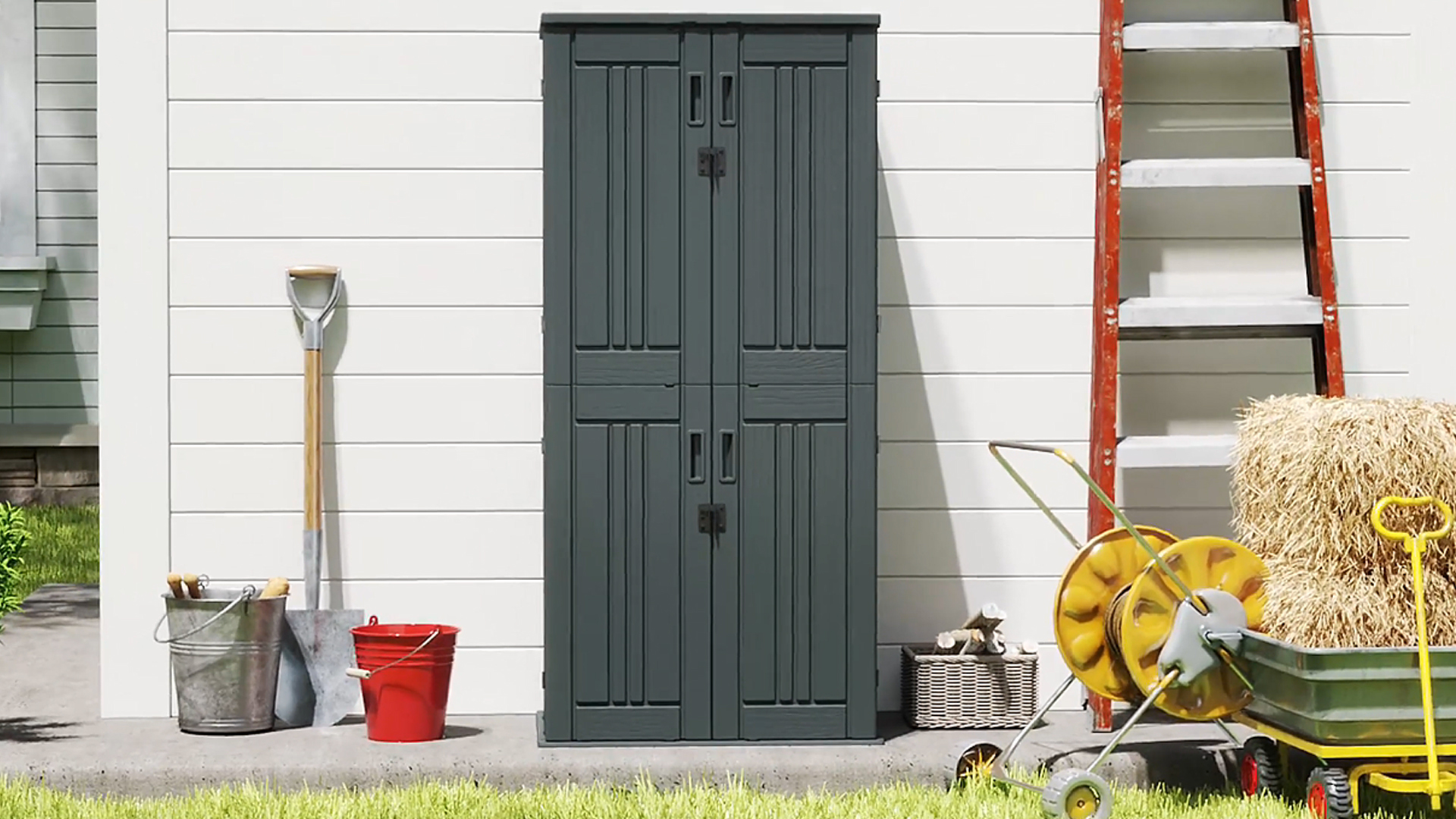 Amazon.com: EHHLY Heavy Duty Tall Storage Cabinet Outdoor