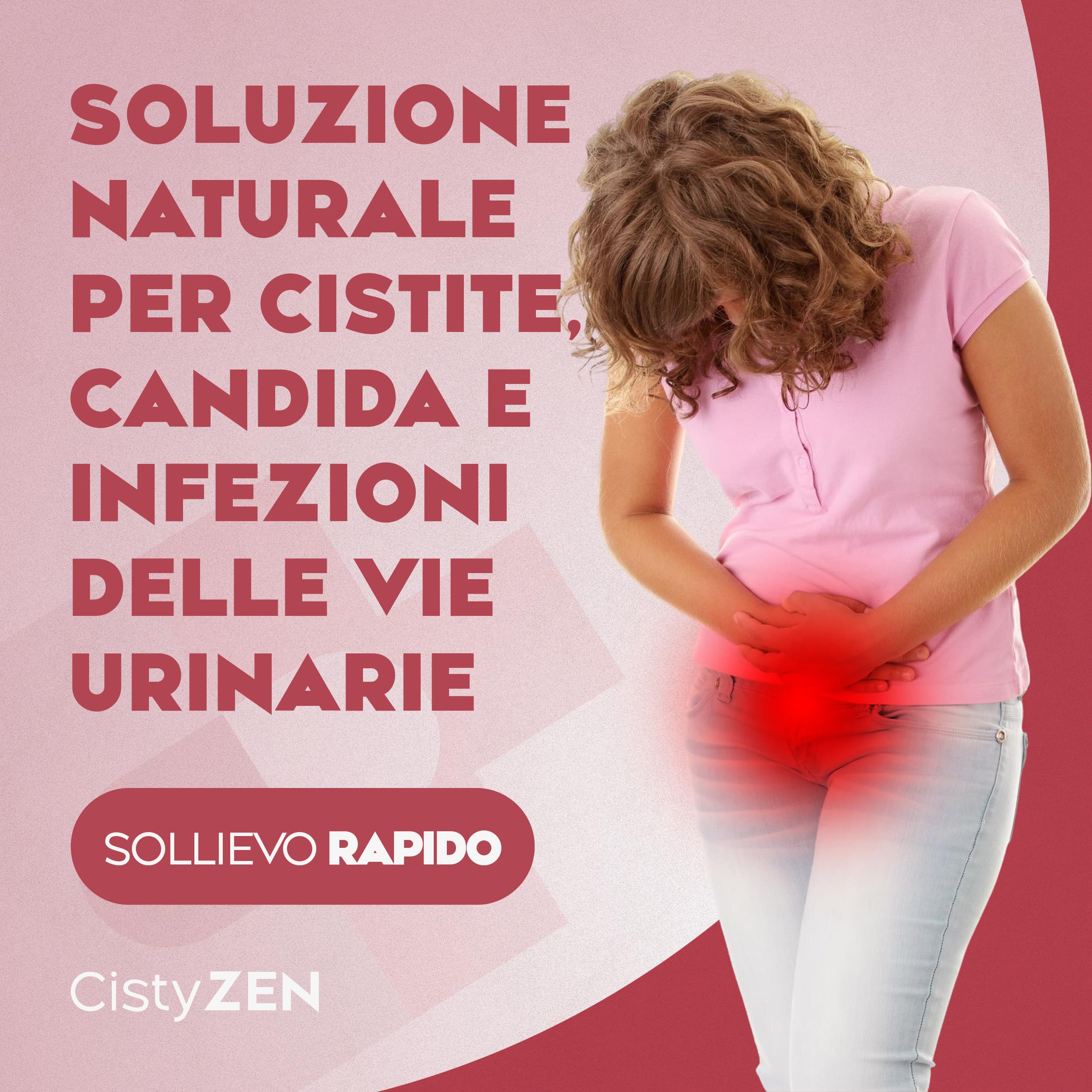 Cistyzen, D-mannosio e Mirtillo Rosso, per Cistite e infezioni delle vie urinarie - 60 capsule con Probiotici e prebiotici, Integratore naturale, soluzione ideale per la Vaginosi Batterica e Cistite
