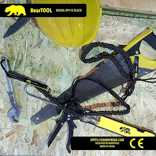 Miniatura 4 de BearTOOLS Cordón para herramientas con mosquetón de resorte estándar y extremo de bucle ajustable, 35.4 in de longitud, límite de peso máximo de
