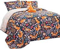 Vista 7 de Lush Decor 16T000548 Pixie Fox - Juego de cama (3 piezas), color azul marino, cama individual