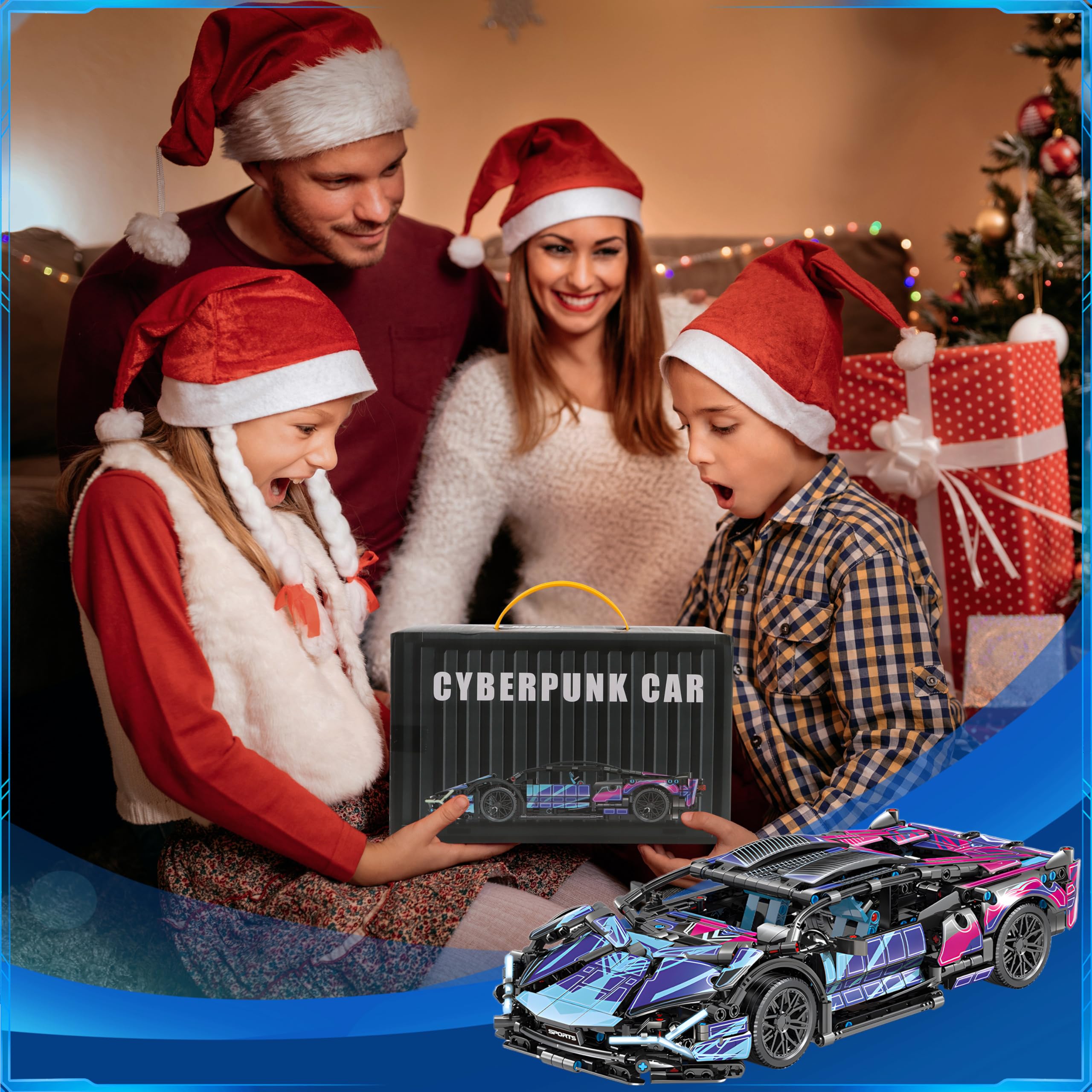 MOMOSTAR 1:14 échelle Technic Voiture Ingénierie De Modèles Comprend Un Ensemble D'éclairage à LED, Voiture De Course Technic 8 10-16 Ans Garçon Adulte Jouets Et Cadeaux Assemblés
