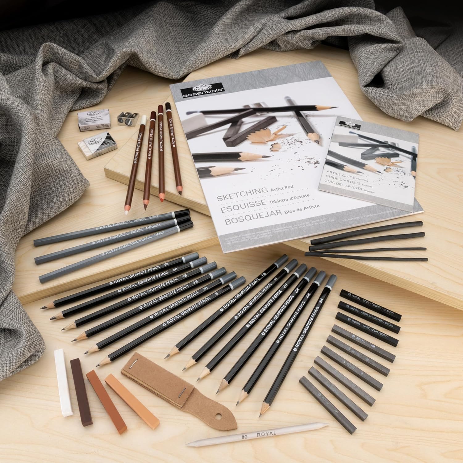 Royal & Langnickel Essentials ClearView Sketching Art Set, 44pc