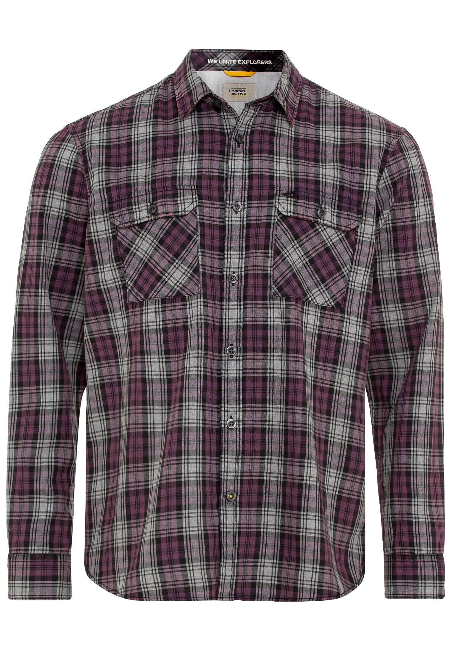 camel active Men's Pure Cotton Checked Shirt