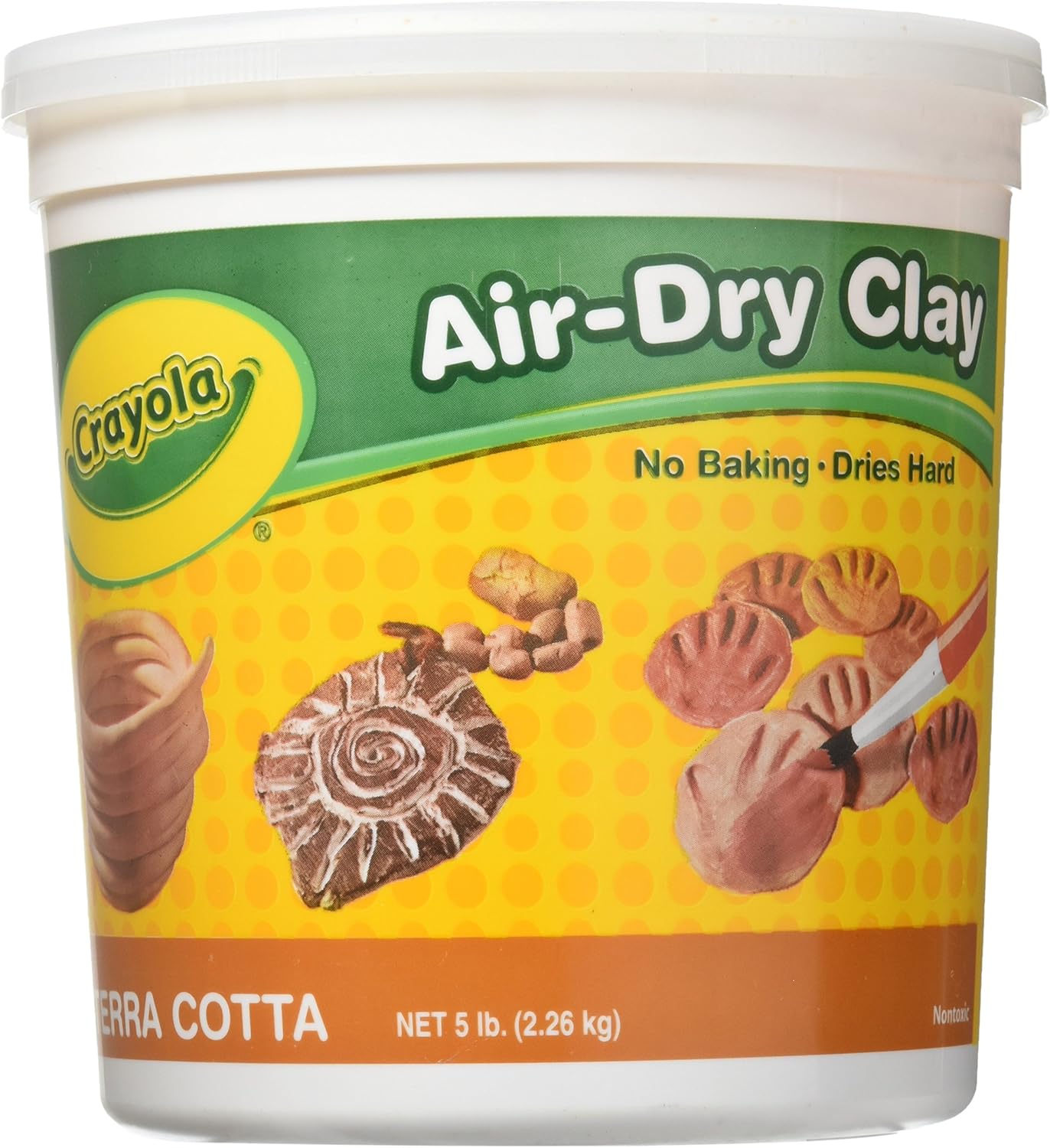 Crayola Air Dry Clay, White, No Bake Modeling Clay for Kids, 5lb : Everything Else