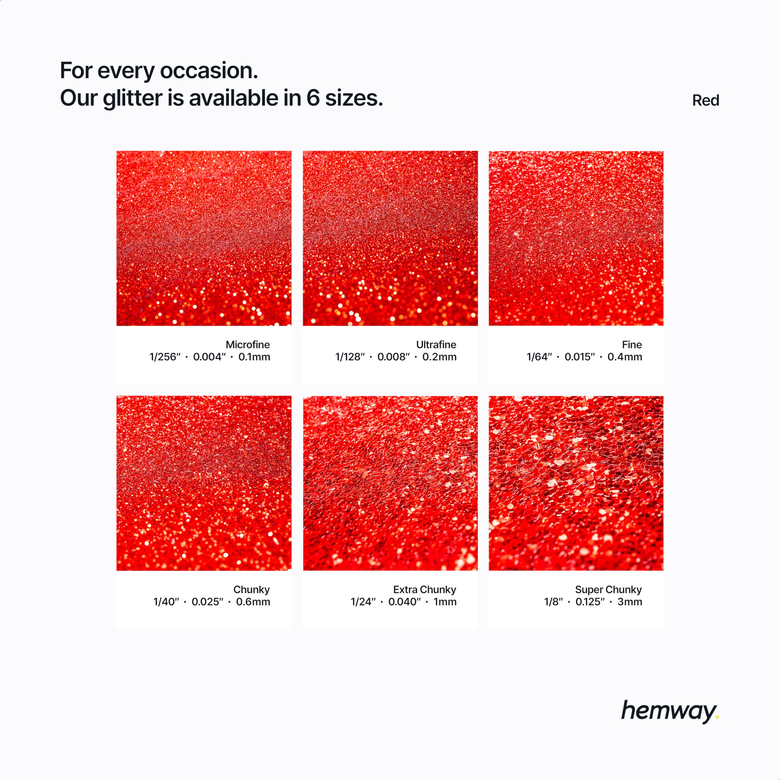 Visiter la boutique Hemway Hemway Craft Glitter 100 g 3,5 oz ultrafines 1/128" 0.2MM 0,008" (RED) in use