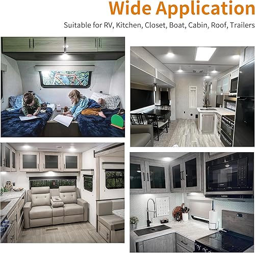Miniatura 7 de Luces interiores de caravana, luz LED de techo de 5 pulgadas, regulable, luces LED de 12 voltios, luces LED de 12 V, luces LED de 4.5 W, luz de