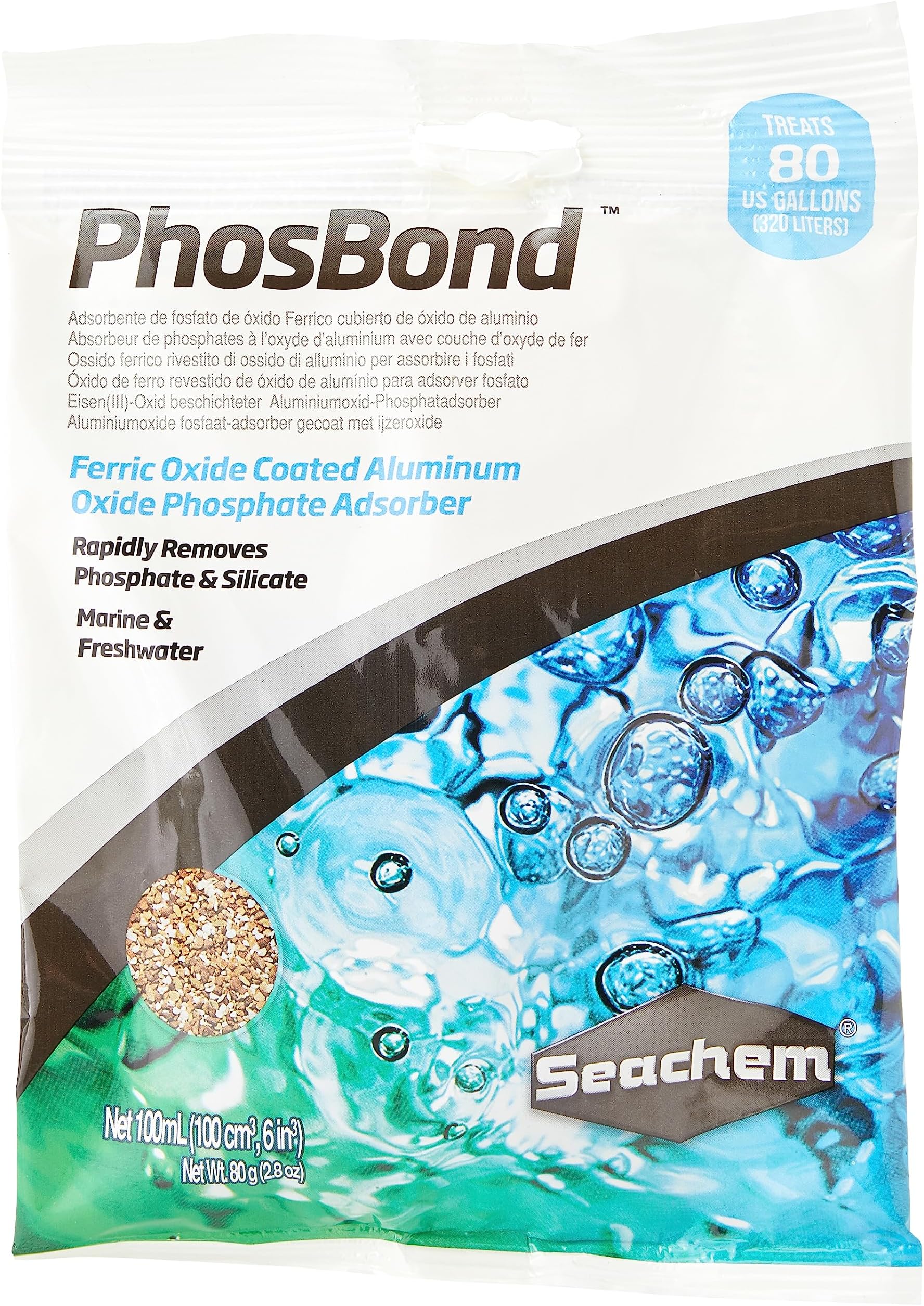 PhosBond Phosphate Silicate Remover Aquarium Filter Media, 100ml