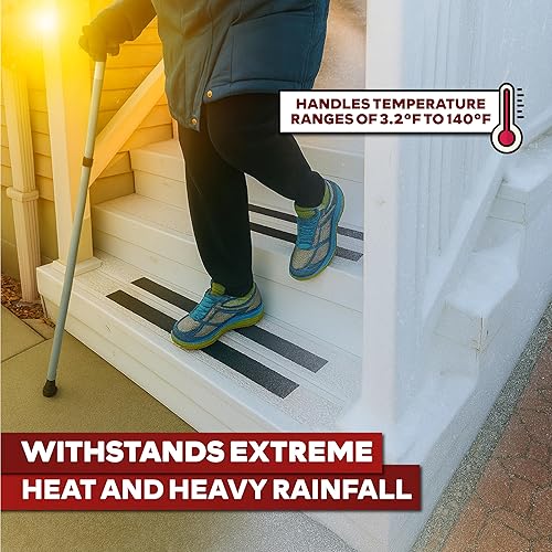 Miniatura 7 de XFasten Cinta antideslizante, color negro, 4 pulgadas x 60 pies, cinta de agarre antideslizante para escaleras, pasillos, cinta antideslizante de