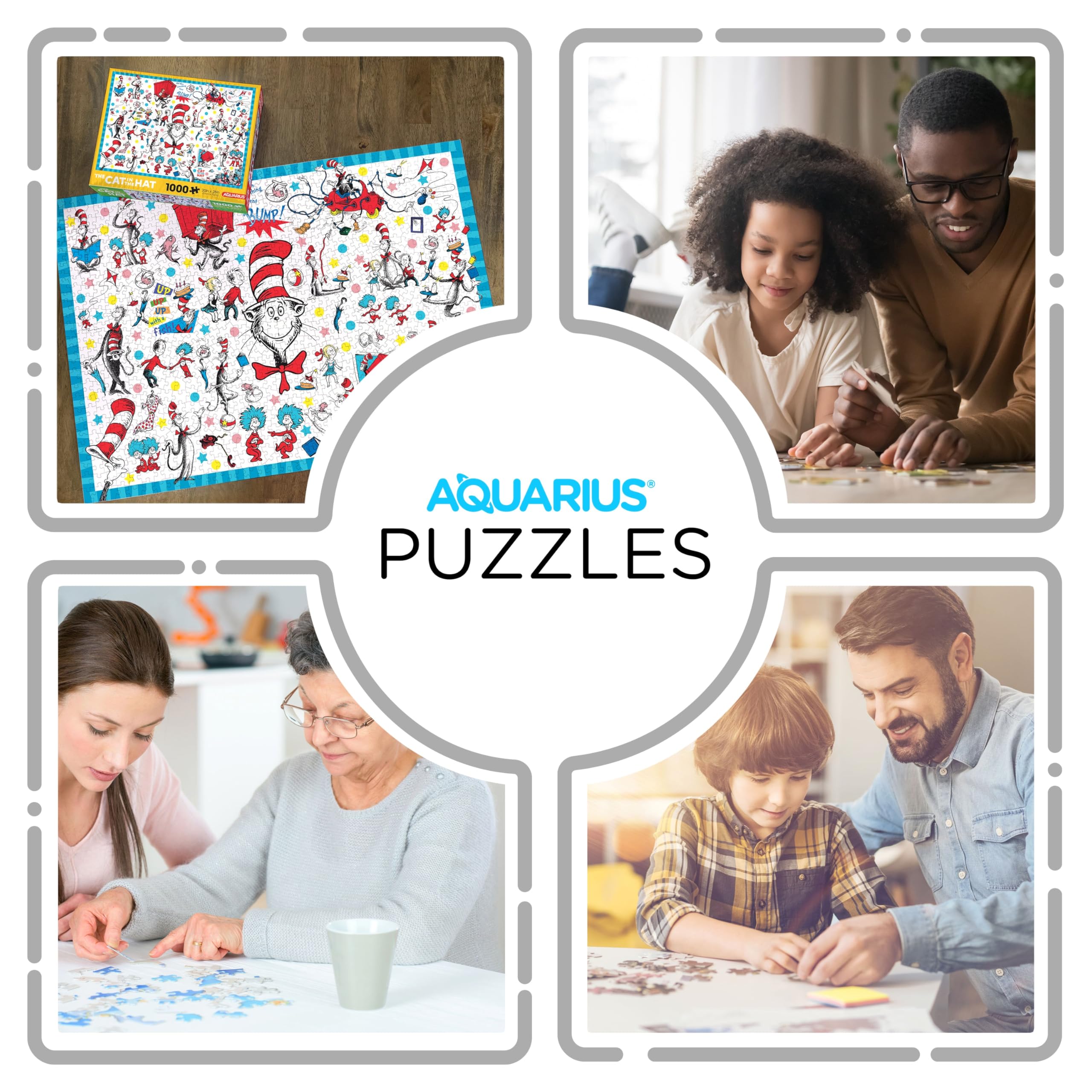 AQUARIUS Cat in The Hat Puzzle (1000 Piece Jigsaw Puzzle), Officially Licensed Dr. Seuss Merchandise & Collectibles - Image 4