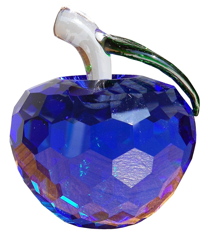 美品★Steuben Glass リンゴ型オブジェ★クリスタルアップル Steuben/スチューベン クリスタルガラス リンゴ アップル