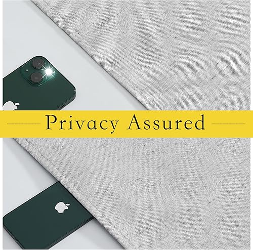 Miniatura 4 de NICETOWN Cortinas de privacidad para puerta francesa, textura de lino, 100% opacas, para dormitorio, sala de estar, persianas de puerta Tricia para