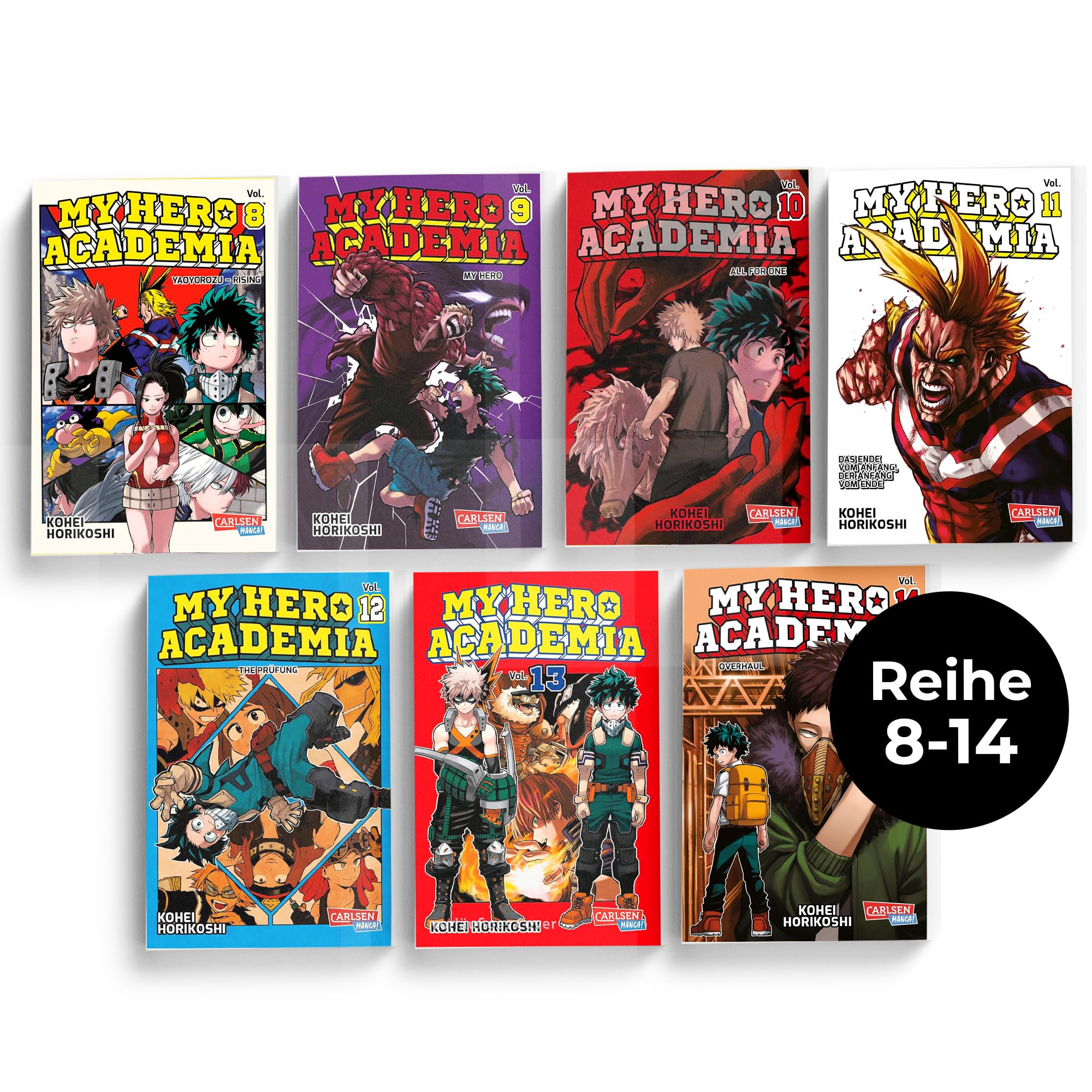My Hero Academia Manga Box Set (Bände 8–14) – Offizielle Shonen Jump Edition auf Deutsch - MHA Komplettsammlung Teil 2 - Inkl. exklusivem Comic-Lesezeichen - Anime & Manga für Sammler & Fans