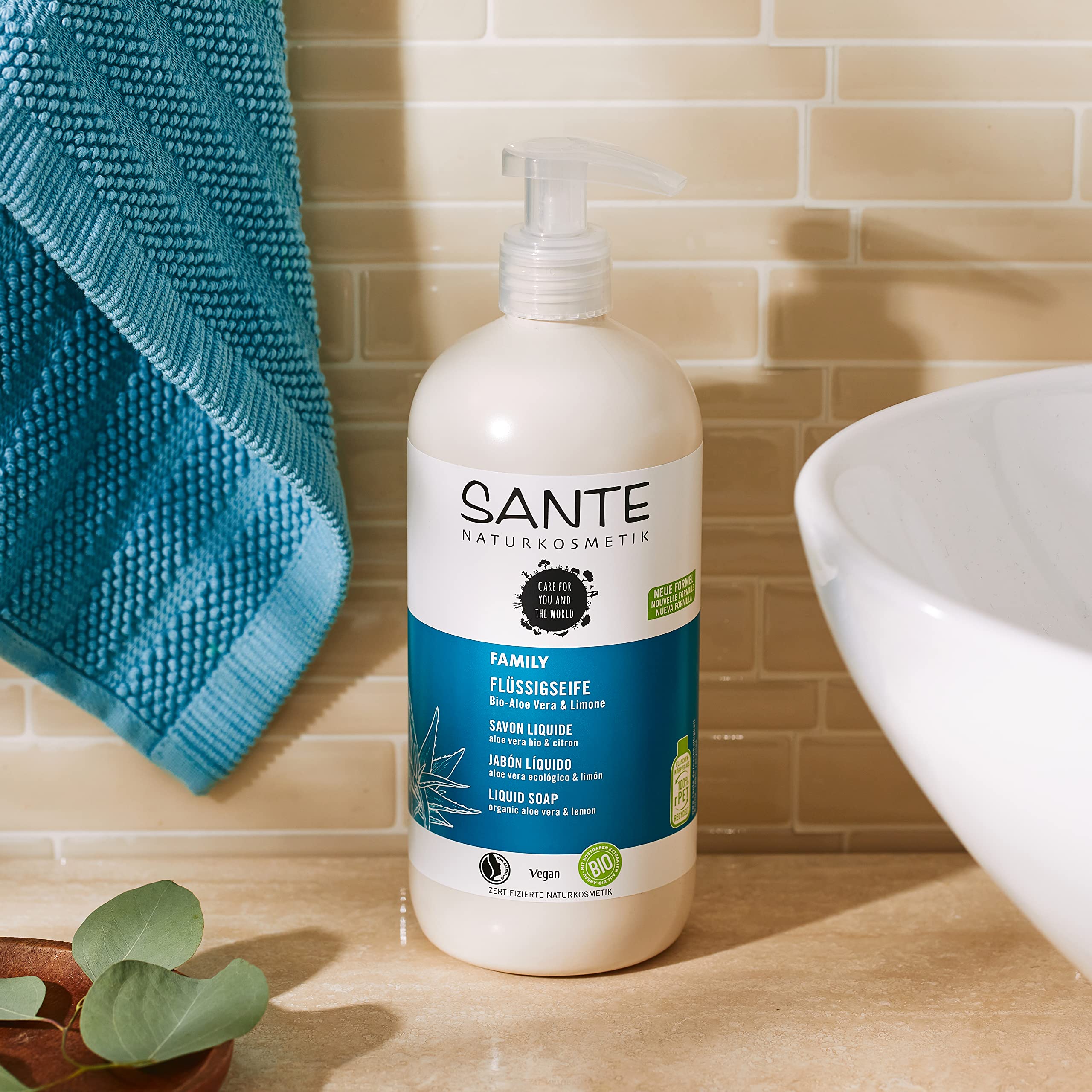 Sante Naturkosmetik Żel pod prysznic organiczny aloes cytryna dozownik 500 ml