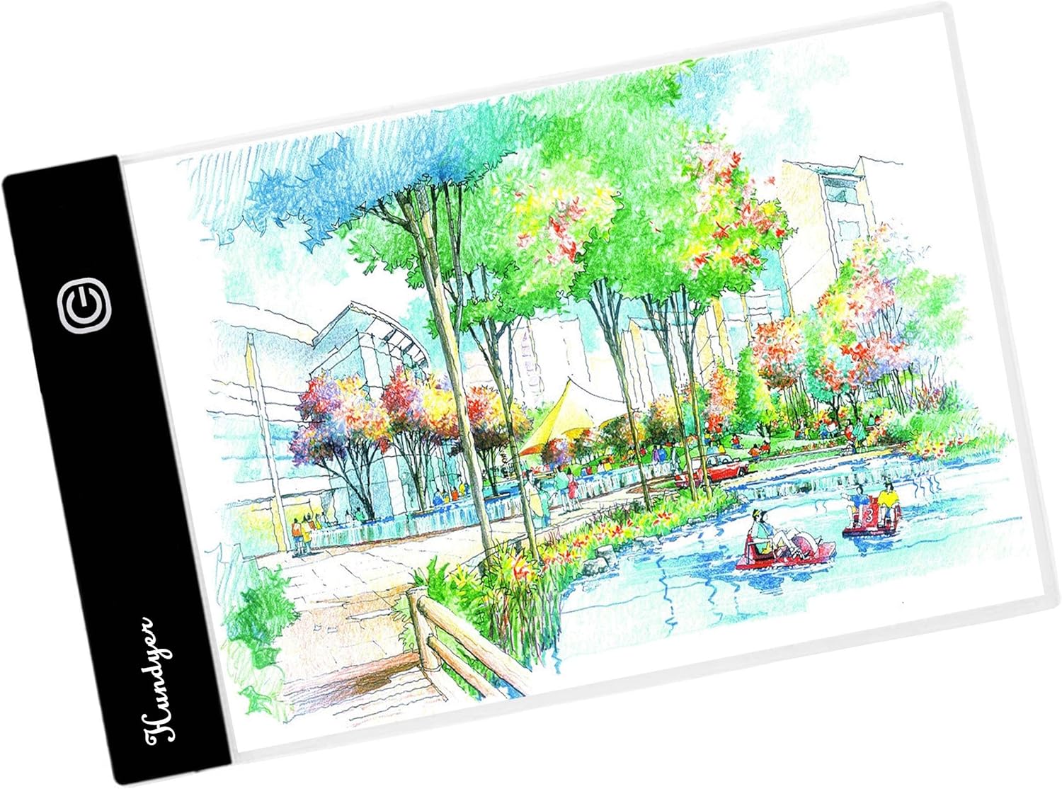 Hundyer A5 Three-Level Dimming LED Light Pad for Diamond Painting Writing Painting Dimmable Tracing Board Copy for Kids Gifts