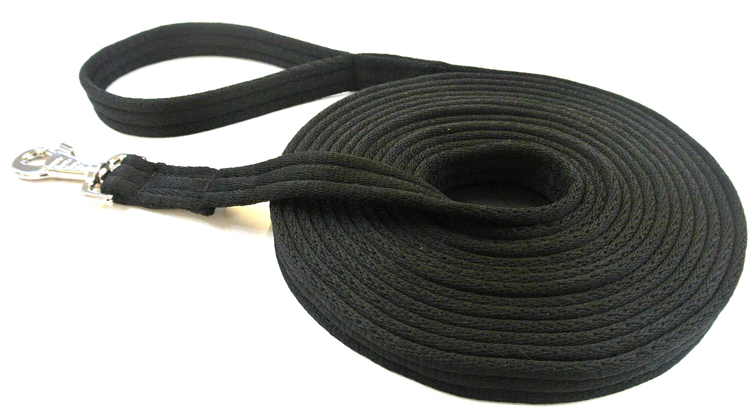 Horse Lunge Line/Large Dog Training Walking Lead Leash 25mm Padded Air Webbing Strong Very Soft Durable (30ft, 9 Metres) (Black) โ image 1