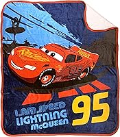 Vista 1 de Jay Franco Disney Pixar Cars Lightning McQueen - Manta de Sherpa, mide 50 x 60 pulgadas, ropa de cama para niños - Resistente a la decoloración