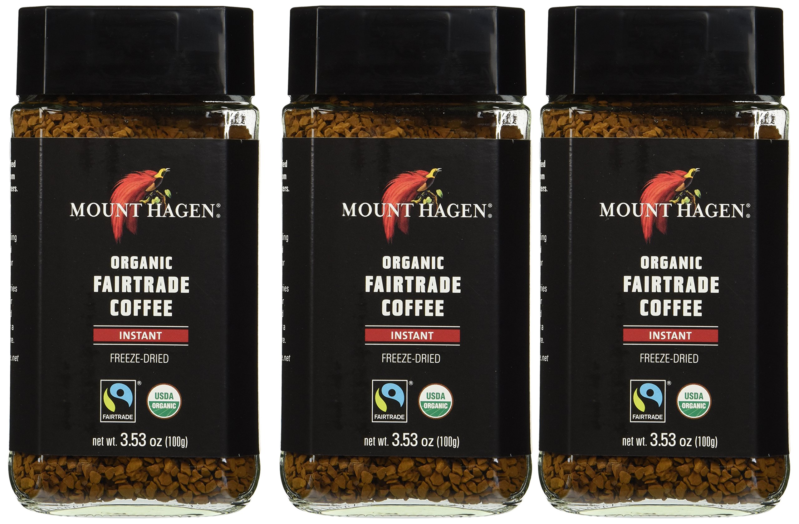 Mount HagenOrganic cafe liofiliza Cafe Instantáneo (Pack of 3 x 3,53 oz) (Pack of 3)