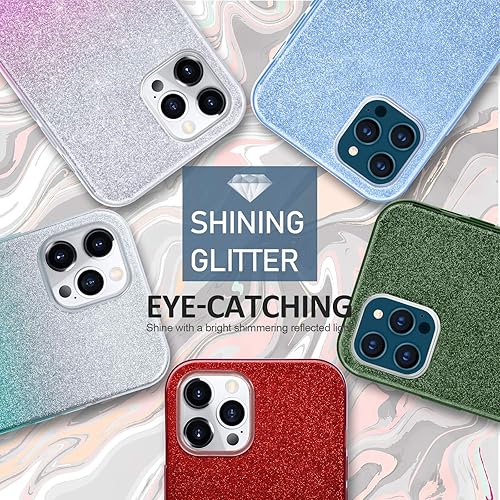 Miniatura 8 de MATEPROX - Funda compatible con iPhone 12 Pro y iPhone 12, carcasas con brillantinay para niñas y mujeres.