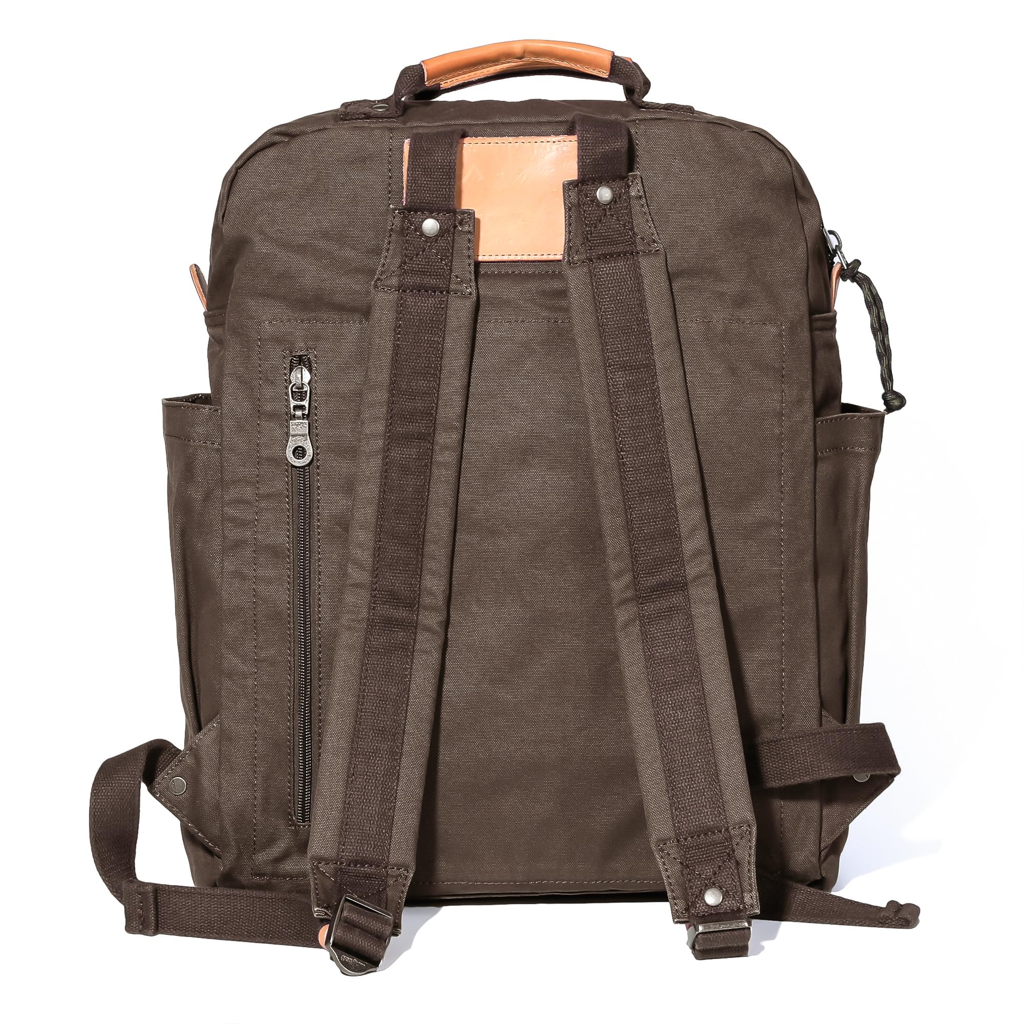 Gootium Canvas Backpack for Women Vintage Style Outdoor Travel Bag Men's Casual Daypack Cloth Zippered Rucksack